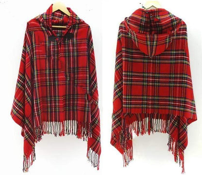 Ethnic Pattern Poncho Coat