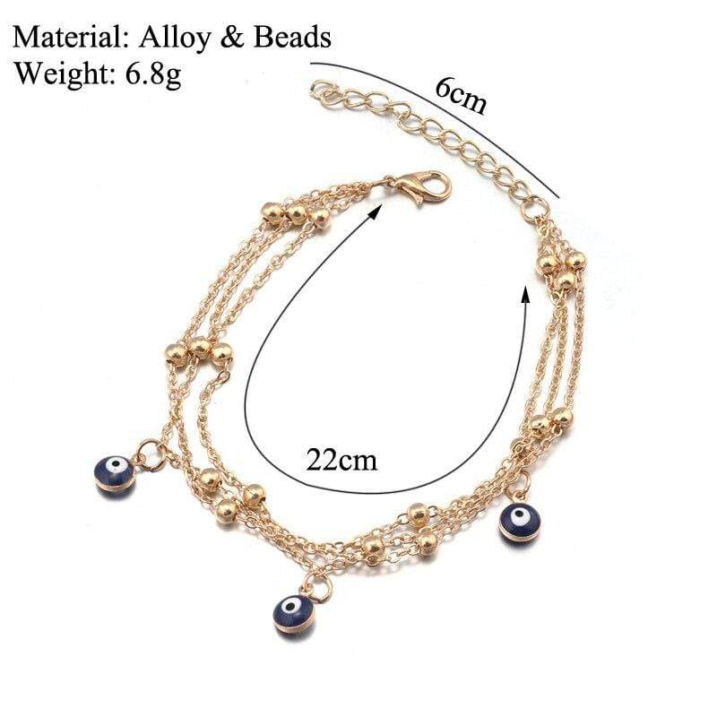 Evil Eye Beads Ankle Bracelet