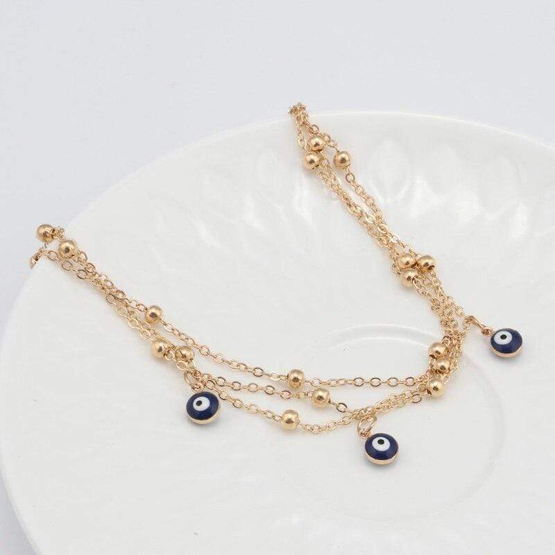 Evil Eye Beads Ankle Bracelet