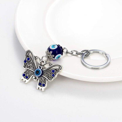 Evil Eye Lucky Butterfly Keychain