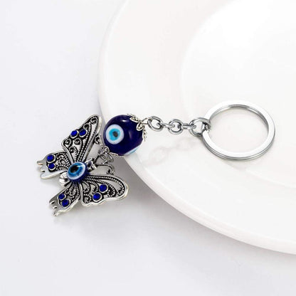 Evil Eye Lucky Butterfly Keychain