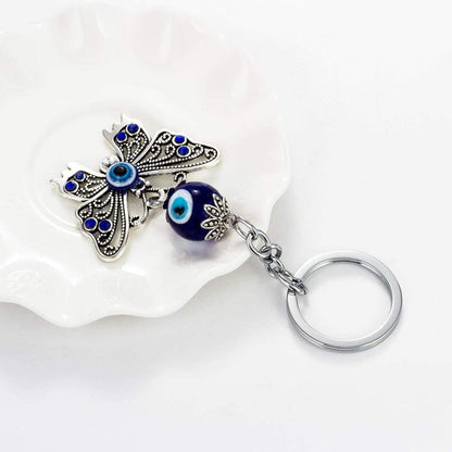 Evil Eye Lucky Butterfly Keychain