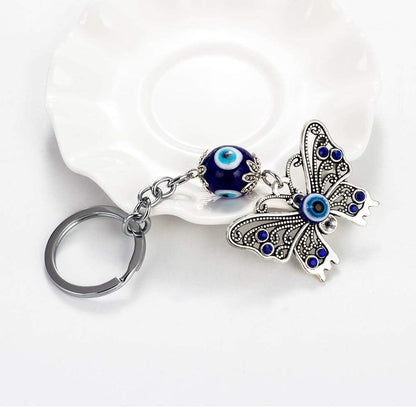 Evil Eye Lucky Butterfly Keychain