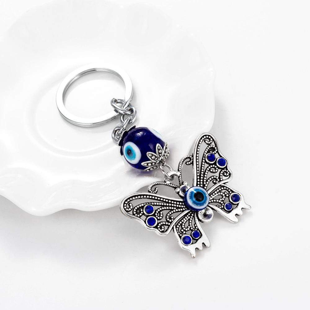 Evil Eye Lucky Butterfly Keychain