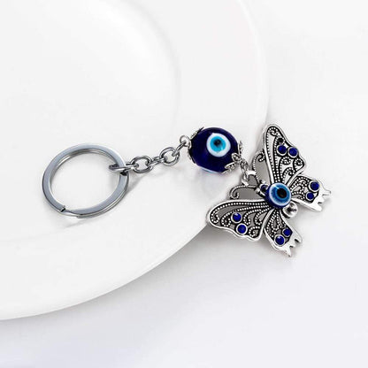 Evil Eye Lucky Butterfly Keychain