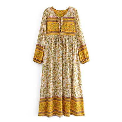 Fenna Yellow Floral Maxi Dress