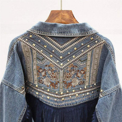 Floral Embroidered Denim Jacket