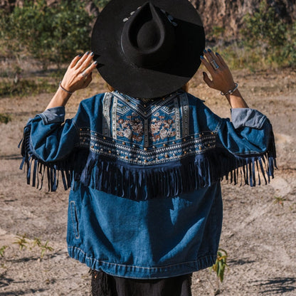 Floral Embroidered Denim Jacket