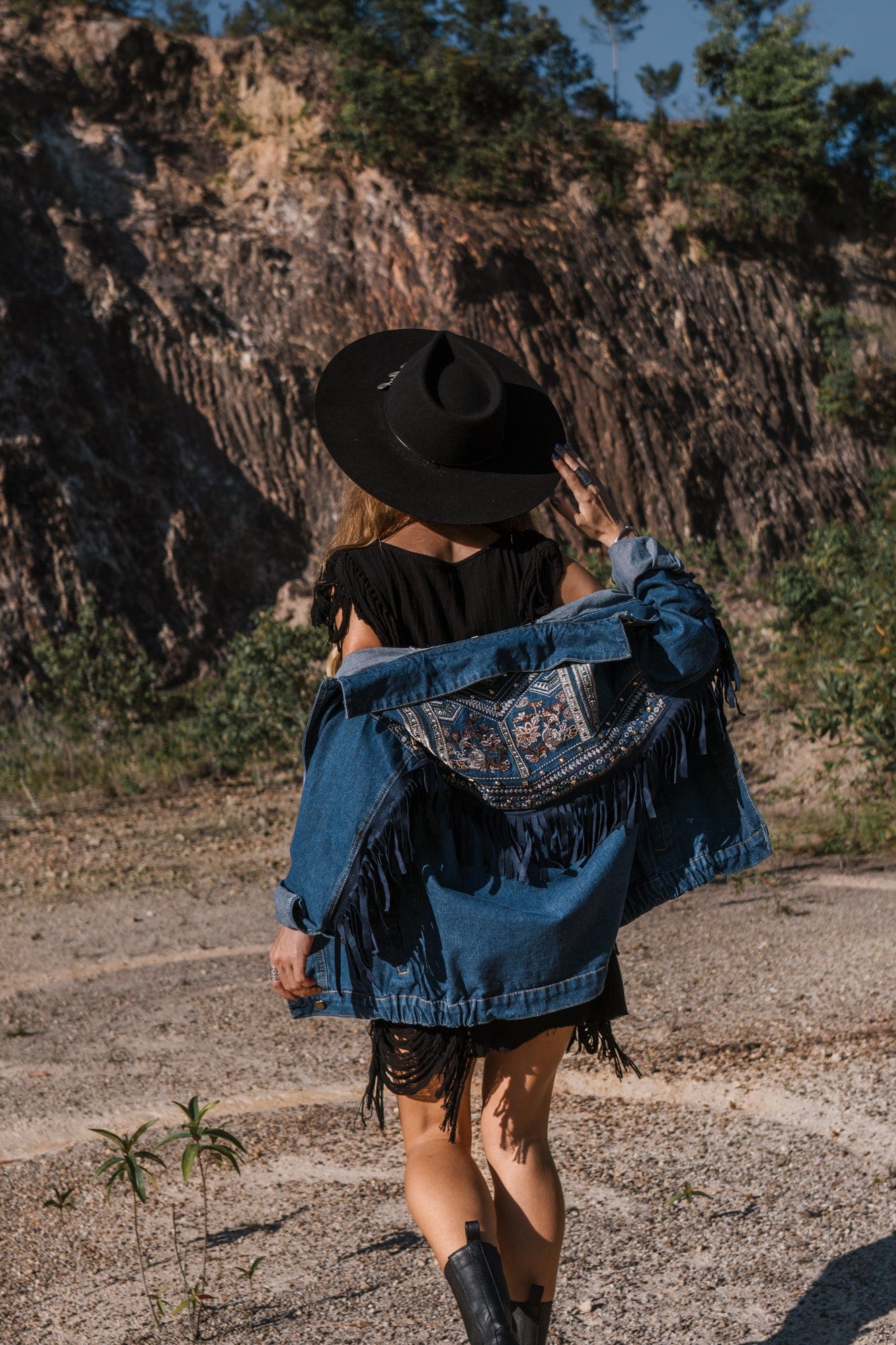 Floral Embroidered Denim Jacket