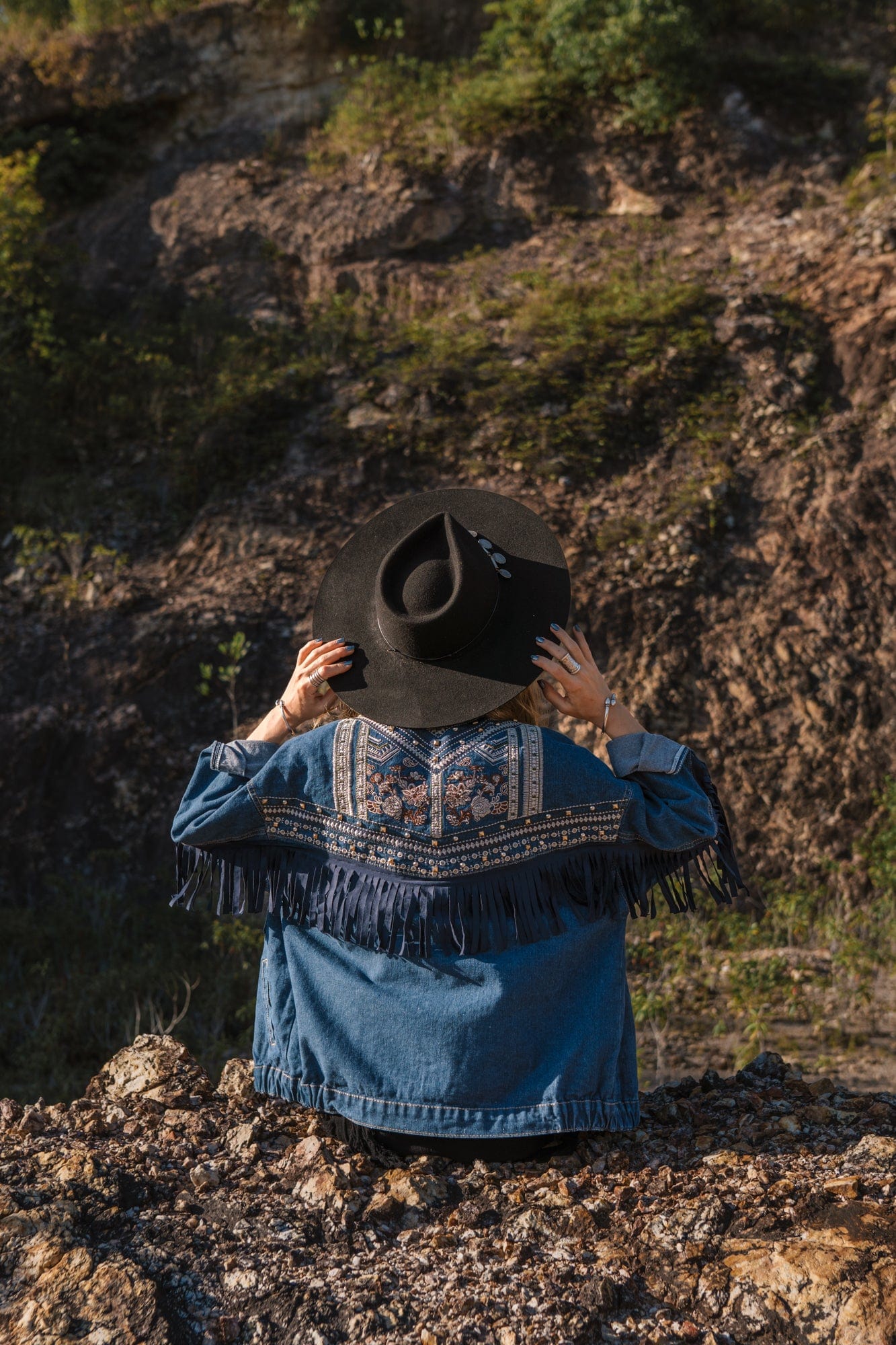 Floral Embroidered Denim Jacket