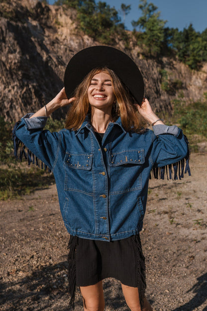 Floral Embroidered Denim Jacket