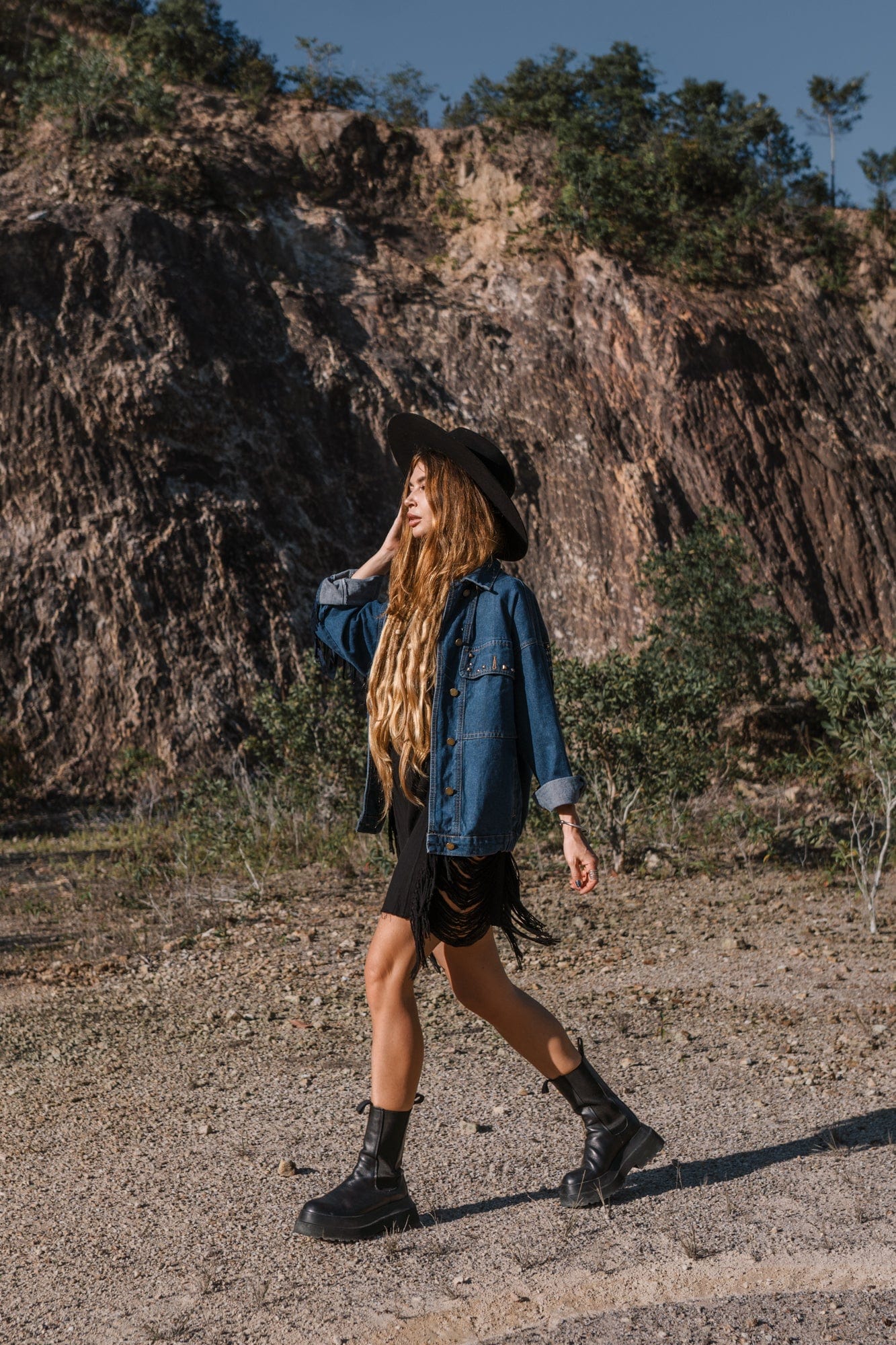 Floral Embroidered Denim Jacket