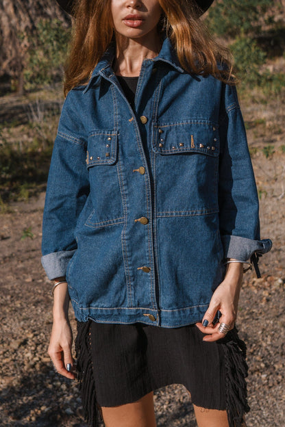 Floral Embroidered Denim Jacket