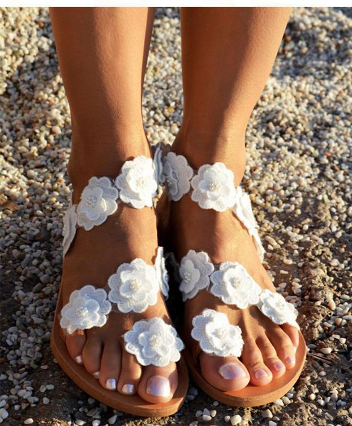 Floral Flat Sandals