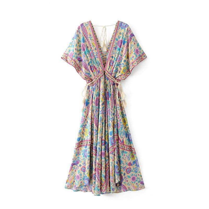 Floral Love Birds Maxi Dress