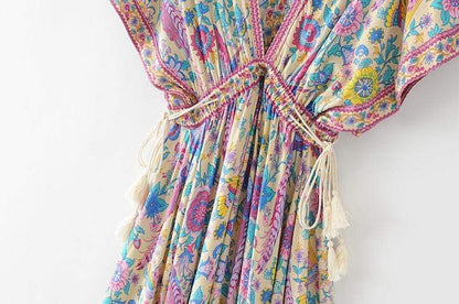 Floral Love Birds Maxi Dress