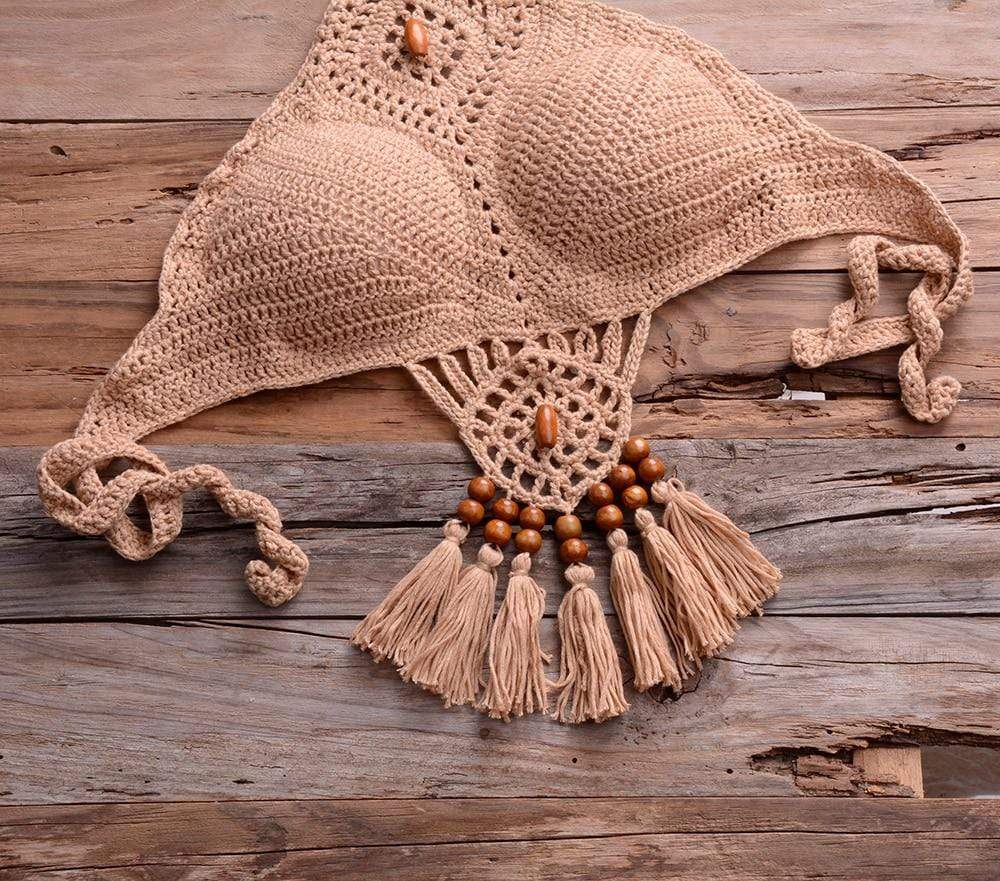 Galilea Knitted Bikini Set with Tassels