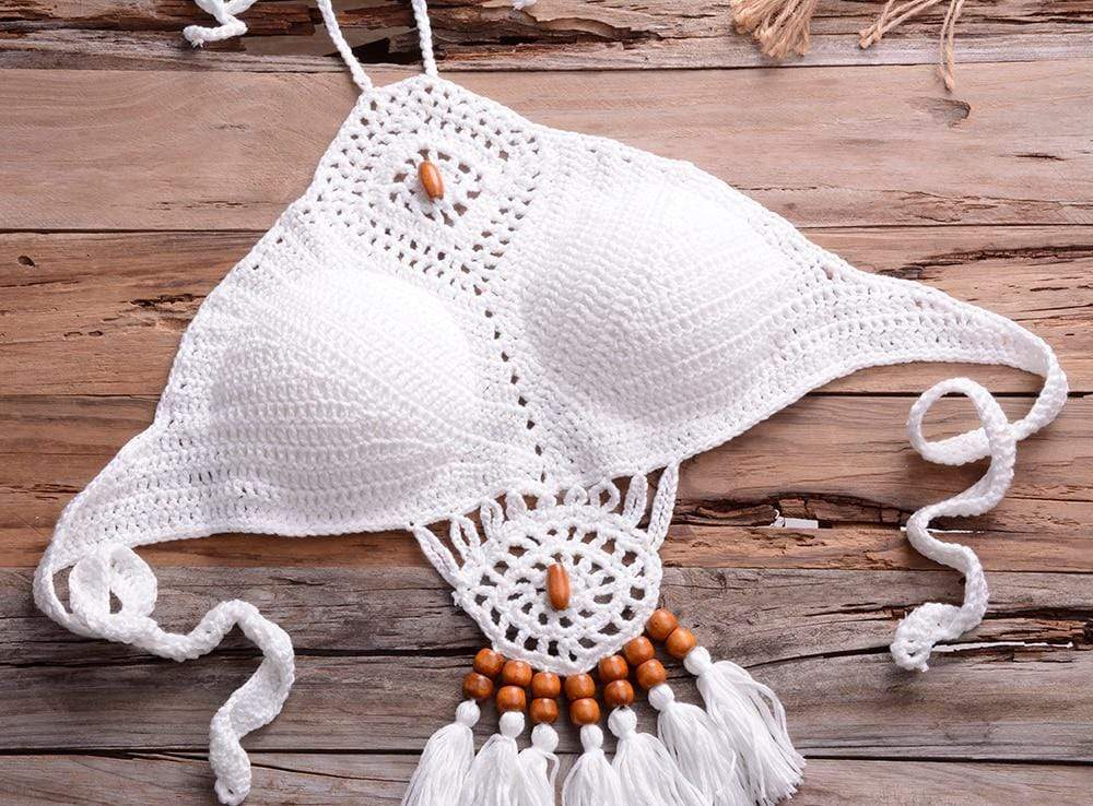 Galilea Knitted Bikini Set with Tassels