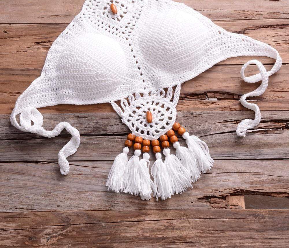 Galilea Knitted Bikini Set with Tassels