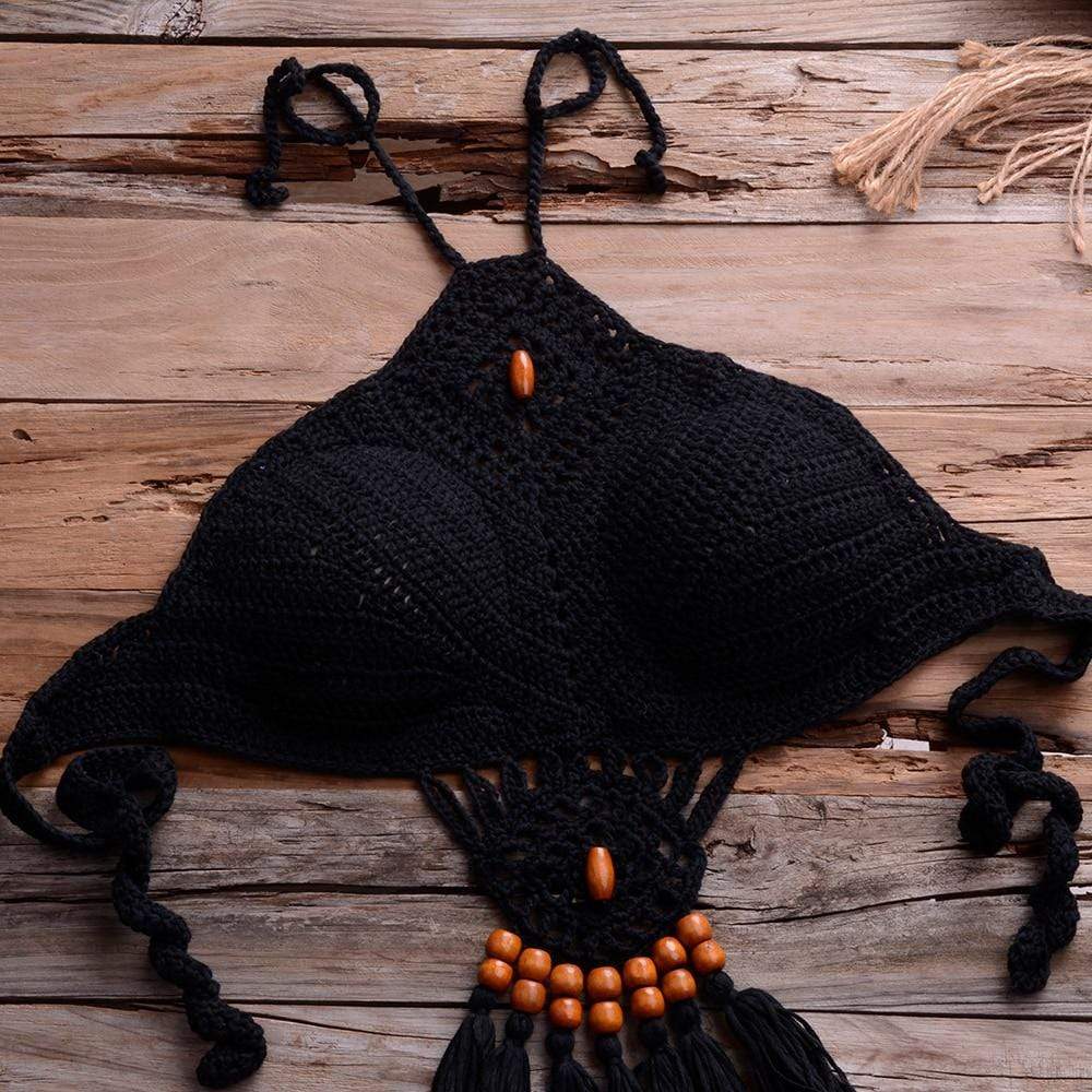 Galilea Knitted Bikini Set with Tassels