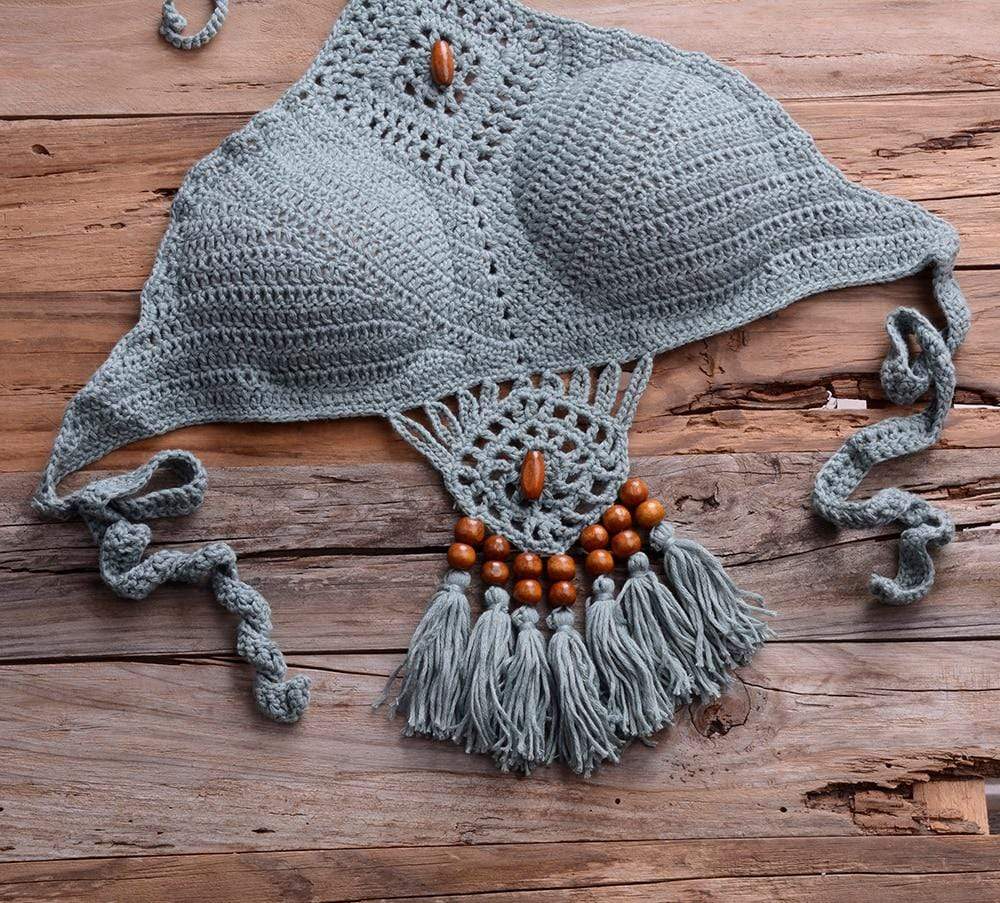 Galilea Knitted Bikini Set with Tassels