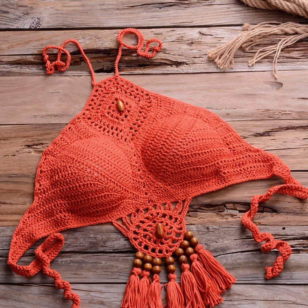 Galilea Knitted Bikini Set with Tassels