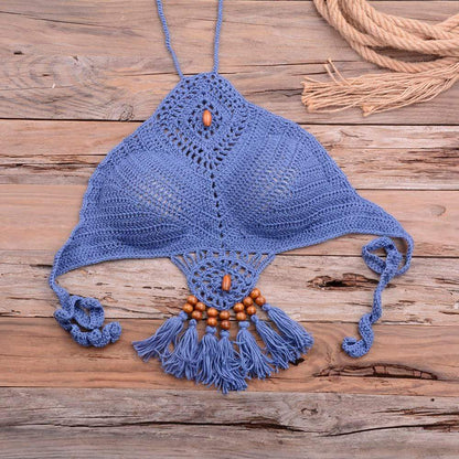 Galilea Knitted Bikini Set with Tassels