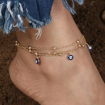 Evil Eye Beads Ankle Bracelet