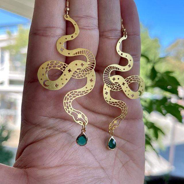 Gold Serpents Earrings