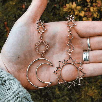 Sun & Moon Goddess Earrings