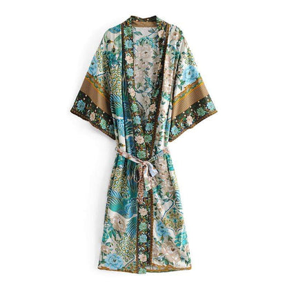 Remy Boho Peacock Kimono