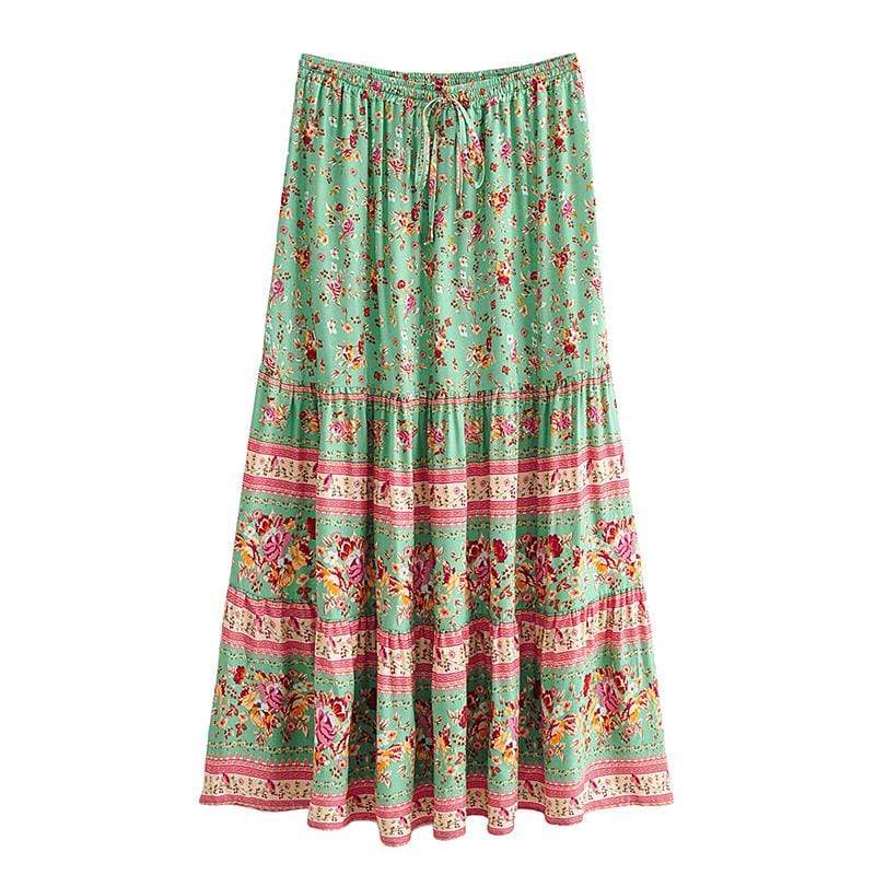 Triana Maxi Skirt in Green