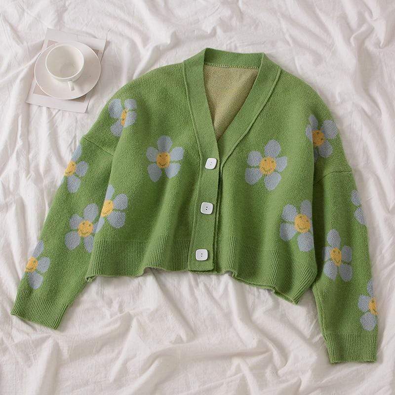 Floral Cropped Cardigan