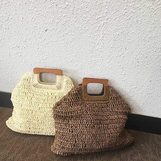 Gunni Knitted Straw Handbag