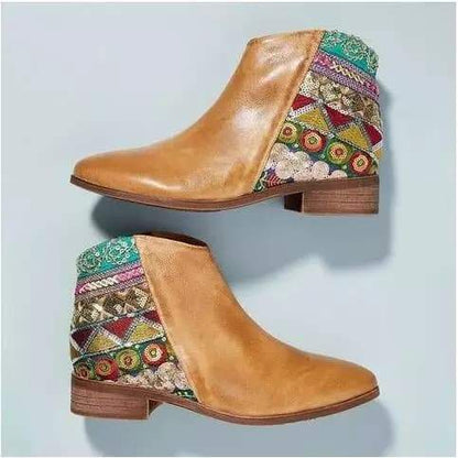 Hamisi Embroidered Ankle Boots