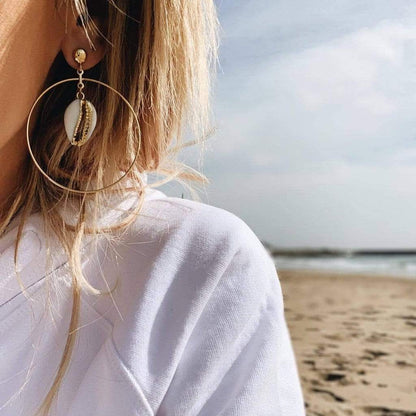 Hoop Earrings with Shells