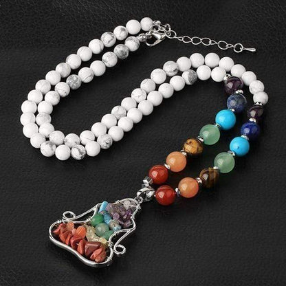 Natural Crystal Stones Yoga Pose Necklace