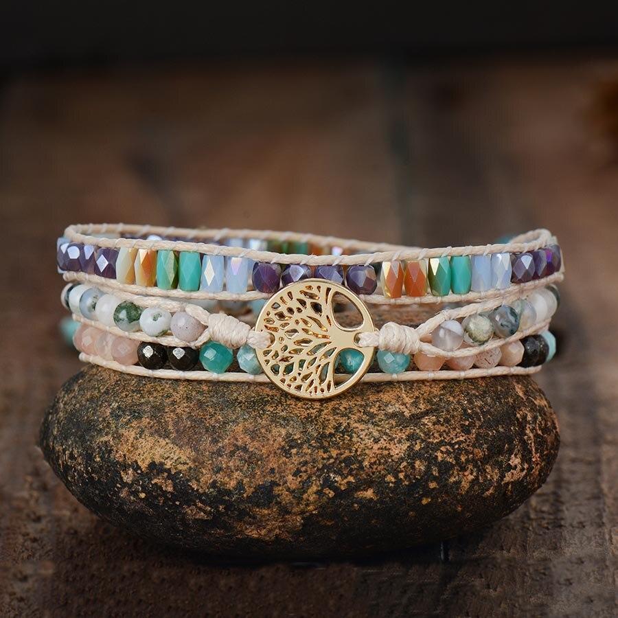 Natural Stones Tree Of Life Bracelet