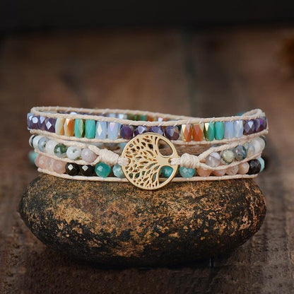 Natural Stones Tree Of Life Bracelet