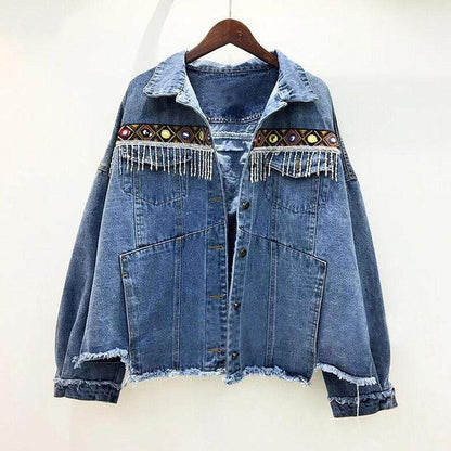 Embroidered Ethnic Denim Jacket