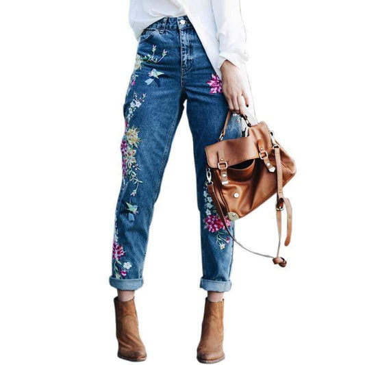 Brigitte Floral Blue Jeans