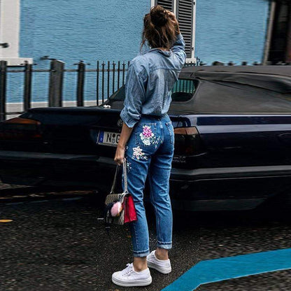 Brigitte Floral Blue Jeans