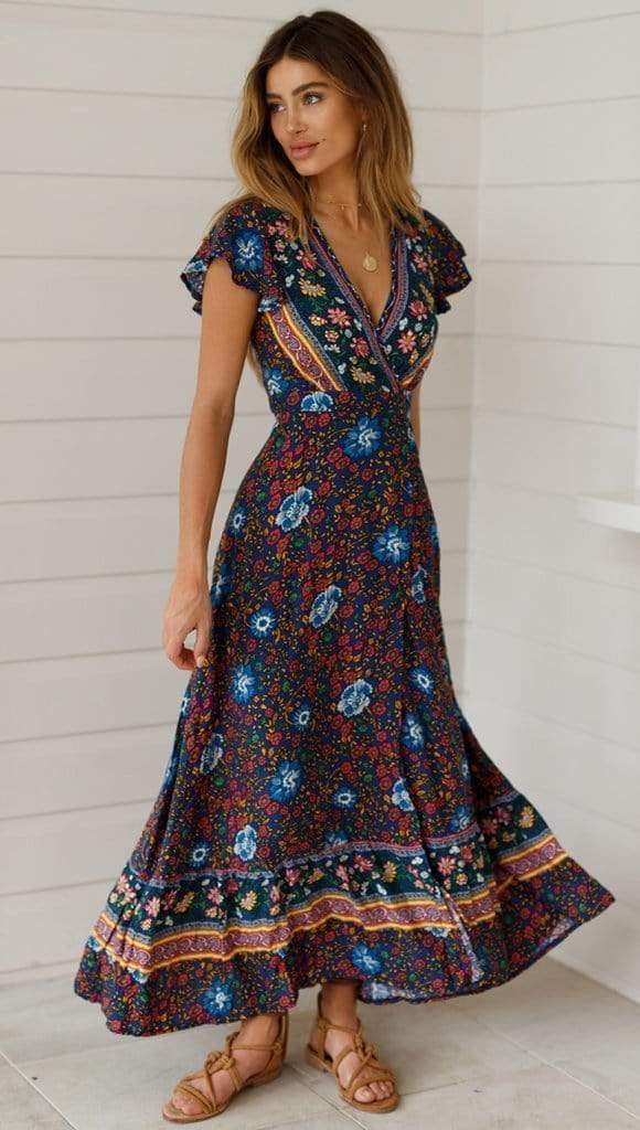 Joseph Bohemian Wrap Maxi Dress