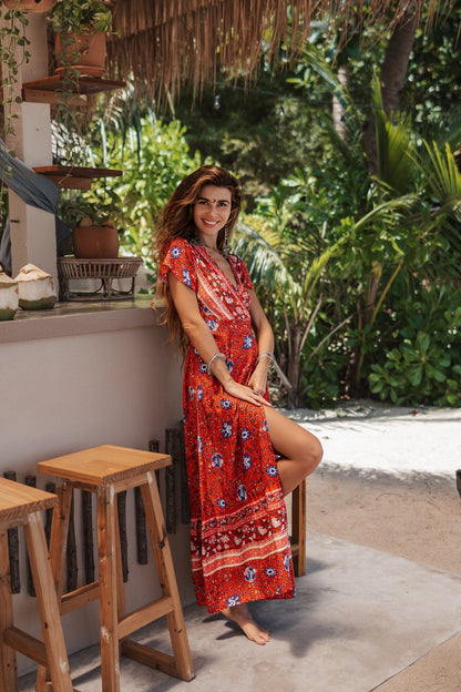 Joseph Bohemian Wrap Maxi Dress