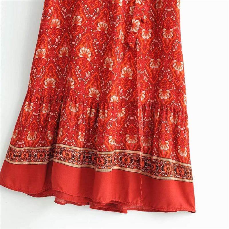 Kaia Red Maxi Dress