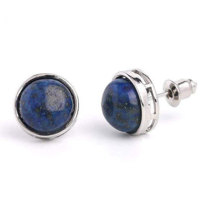 Natural Stone Round Earrings