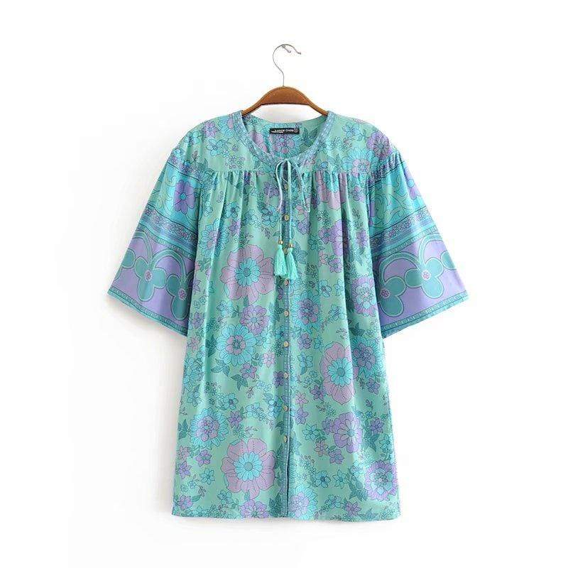 Mila Bohemian Floral Blouse