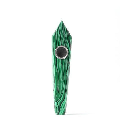 Malachite Stone Quartz Pipe