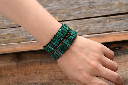 Malachite Natural Stone Wrap Bracelet