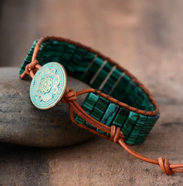 Malachite Natural Stone Wrap Bracelet